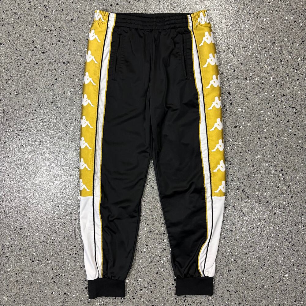 Kappa Black & Gold Jogger Style Track Pants